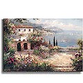 Peter Bell 'Mediterranean Villa' Stretched Canvas Art