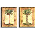 K. Denis Classic Palm Stretched Canvas Art Set