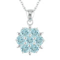 Sterling Silver and Blue Topaz Necklace