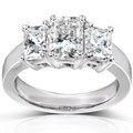 14k White Gold 2-4/5ct TDW Radiant Diamond Ring