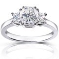 14k White Gold 1-7/8ct TDW Radiant Diamond Ring