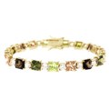 Icz Stonez 18k Gold over Silver Earth Tone CZ Tennis Bracelet