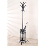Sandy Black Finished Metal Coat Rack