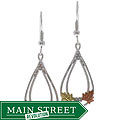 Black Hills Gold & Silver Teardrop Earrings