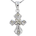 Free efficient info on L Graffiti Writing Letters 10k White Gold 1/10ct TDW Diamond Cross Necklace (K-L,I3)