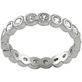 Sterling Silver CZ Stackable Ring
