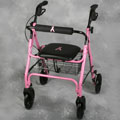 Medline Foldable Rollator for Breast Cancer Awareness