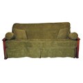 Jacquard Chenille Full-sized Skirted Futon Cover Set