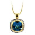 Kate Bisset Two-tone Blue CZ Pendant