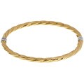14k Goldplated Silver Twisted Bangle