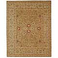 Handmade Ancestry Tan/ Ivory Wool Rug (9' x 12')