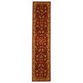 Handmade Hereditary Burgundy/ Gold Wool Runner (2'3 x 12')