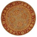 Handmade Tribal Grey Wool Rug (4' Round)