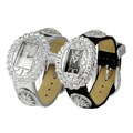 Geneva Platinum Women's Rhinestone Watch