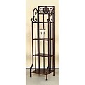 Narrow Indoor Iron and Wood 4-tier Rack