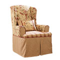 Lexington Taupe Washable Wing Chair Slipcover
