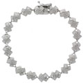 Sterling Silver Diamond X Link Bracelet