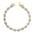 18k Gold-plated X Design Diamond Tennis Bracelet