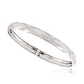 Sterling Silver Diamond-cut Bangle