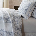 Jouy Toile Blue 3-piece Quilt Set