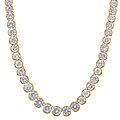 14k Gold Overlay Riviera CZ Diamoness Necklace