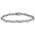 14k White Gold Overlay CZ Diamoness Bracelet