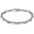 14k Gold Overlay CZ Diamoness Tennis Bracelet