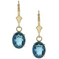 14k Yellow Gold London Blue Topaz Earrings