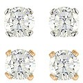 14k Gold 1/4ct TDW Diamond Solitaire Stud Earrings (Set of 3)