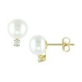 14k Yellow Gold Freshwater Pearl Earrings (Set of 3)