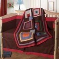 Stacked Blocks 4-piece Brown Crib Set
