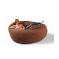 Zoe 6-foot Mocha Cocoon Beanbag Chair