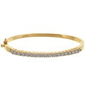 14k Yellow Gold 2ct TDW Diamond Bangle