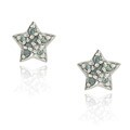 Sterling Silver 1/8ct TDW Diamond Star Earrings