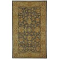 Handmade Antiquities Jewel Blue/ Beige Wool Rug (3' x 5')