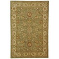 Handmade Antiquities Gem Green Wool Rug (4' x 6')