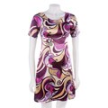 Ruby Printed Charmeuse Empire Waist Dress
