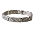 Sabona Grey Magnetic Steel and Carbon Fiber Bracelet