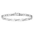 Sterling Silver X and O Diamond Accent Bracelet