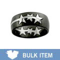Stainless Steel Black-plated Pop-Out Puzzle Star Ring