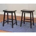 Belfast 24-inch Saddle Stool (Set of 2)