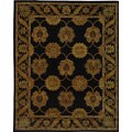 Free correlative hints on rug Black Heritage Mahal Black Rug (8'3 x 11')