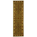 Handmade Heritage Kerman Green/ Gold Wool Runner (2'3 x 10')