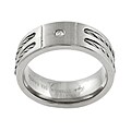 Titanium Cord Diamond Men's Ring