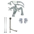 Vintage Chrome Deck Mount Clawfoot Faucet Package