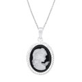 Sterling Silver Cameo Pendant Necklace