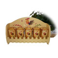 Sunshine Rooster Hand-painted 5-piece Spice Rack