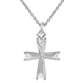 Tressa Sterling Silver Cross Pendant with Trillion-cut CZ