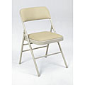 Sand Color Vinyl Cushion Folding Chair (Case of 4)