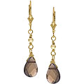 Charming Life 14k Goldfill Smokey Quartz Briolette Earrings